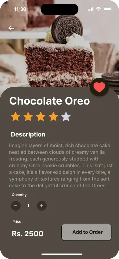 Coffee Mobile App Cake Category Layout 2